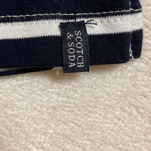 Scotch & Soda Amsterdams Blauw Striped Shirt Size L - Picture 2 of 7